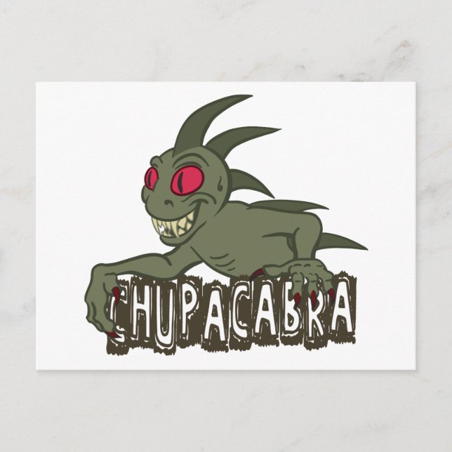 Cartoon Chupacabra Postkarte (Vorderseite)