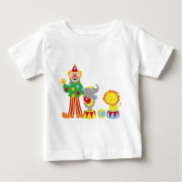 Cartoon Circus Clown und Tiere Long Sleeve T-Shi