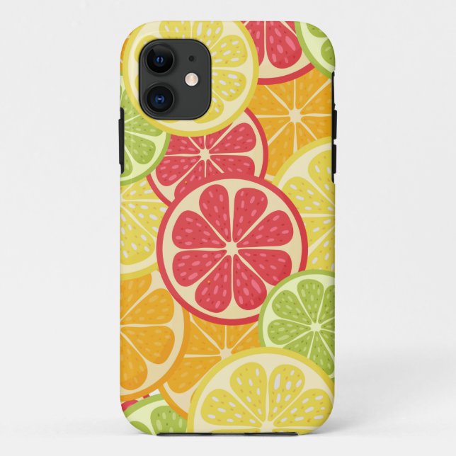 Cartoon Citrus Case-Mate iPhone Hülle (Rückseite)