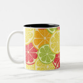 Cartoon Citrus Zweifarbige Tasse
