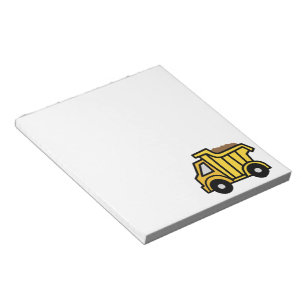 Cartoon Clip Art mit einem Baukasten Notizblock