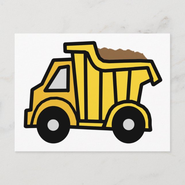 Cartoon Clip Art mit einem Baukasten Postkarte (Vorderseite)