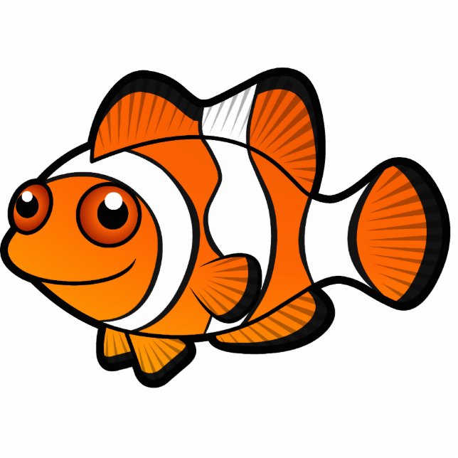 Cartoon Clownfish Fotoskulptur Magnet (Vorne)
