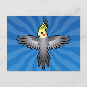 Cartoon Cockatiel Postkarte