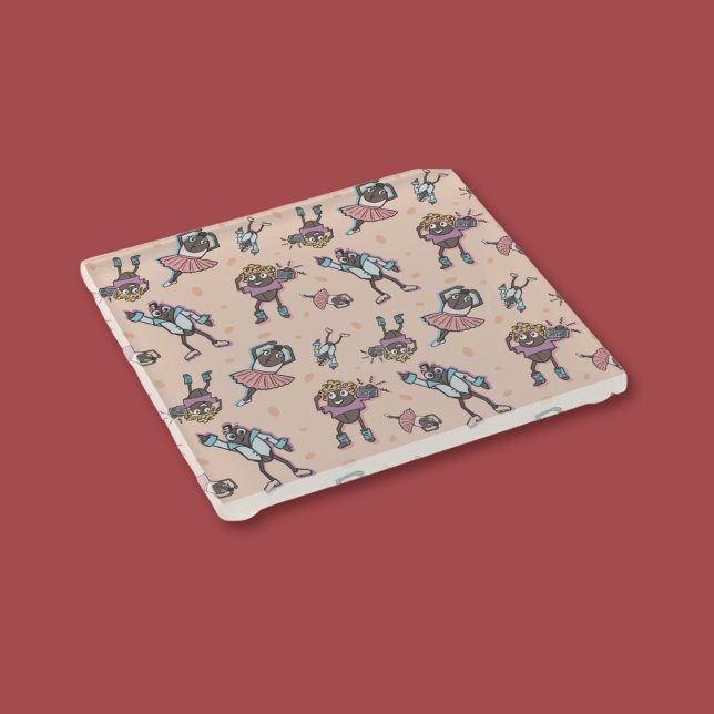 Cartoon Coffee Bean Dance Party Glasuntersetzer (Von Creator hochgeladen)