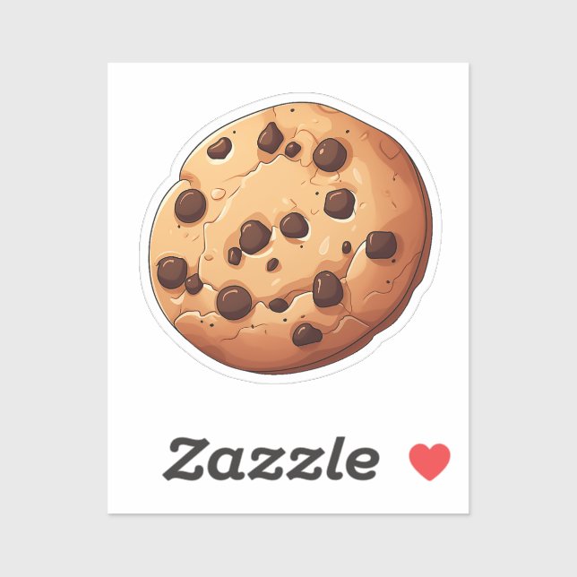 Cartoon cookie aufkleber (Blatt)
