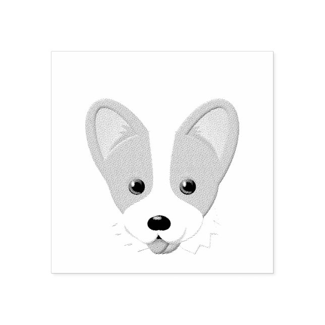 Cartoon Corgi Gummistempel (Prägung)