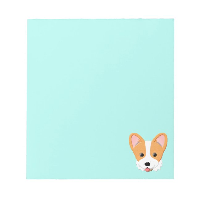 Cartoon Corgi Notizblock (Vorderseite)