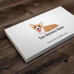 Cartoon Corgi Pet Business Card Visitenkarte