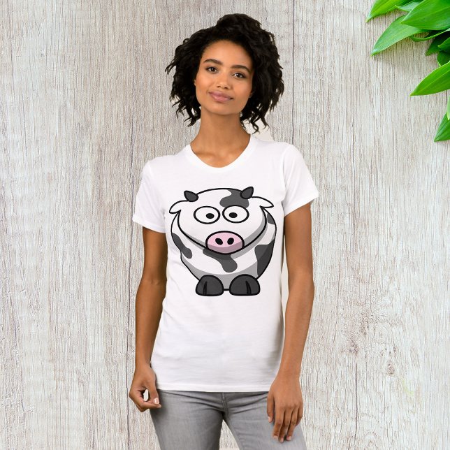 Cartoon Cow Womens T - Shirt (Von Creator hochgeladen)