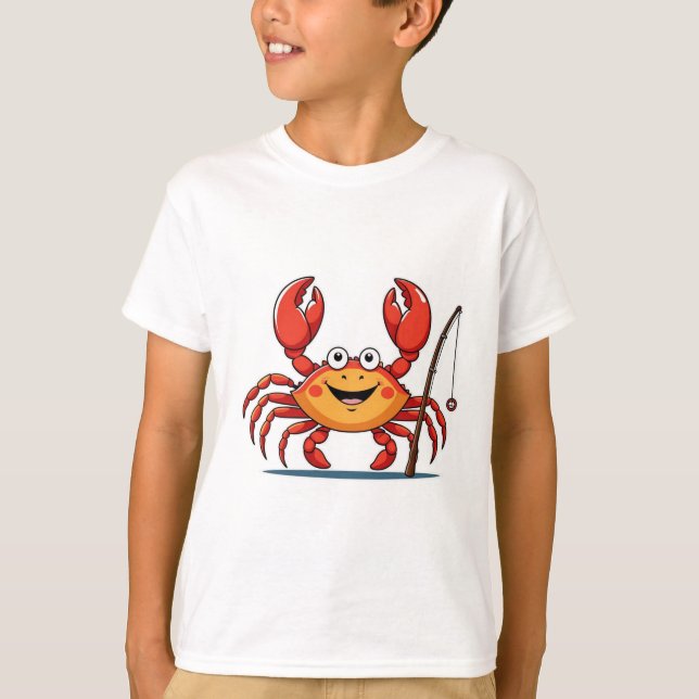 Cartoon Crab Kids Tee (Vorderseite)