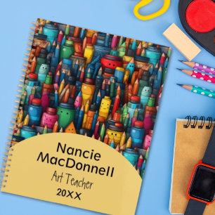 Cartoon Crayon Pen Pattern Planer