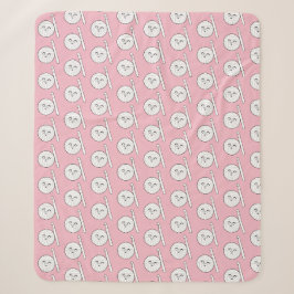 Cartoon Crochet Hook + Garne Druckkunst Sherpadecke