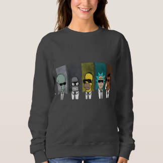 Cartoon Crossover Crewneck  Pop Sweatshirt
