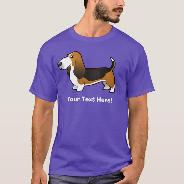 Cartoon-Dachshund-Jagdhund T-Shirt (Vorderseite)