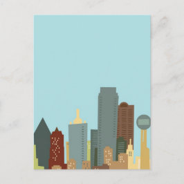 Cartoon Dallas Postkarte