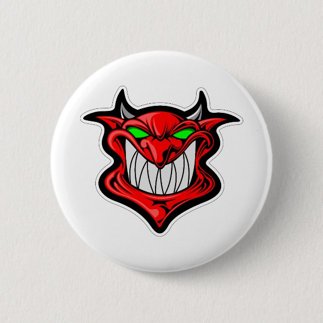 Cartoon-Dämon Button (Vorderseite)