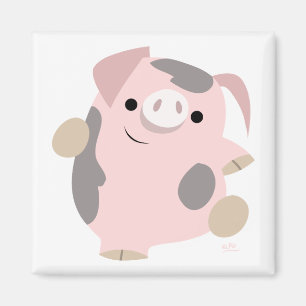 Cartoon Dancing Pig-Magnet Magnet