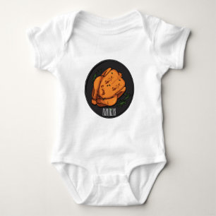Cartoon-Darstellung von Hähnchen Baby Strampler