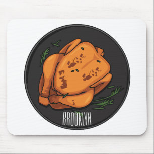 Cartoon-Darstellung von Hähnchen Mousepad