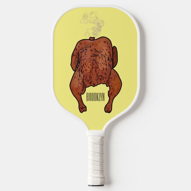 Cartoon-Darstellung von Hähnchen Pickleball Schläger (Vorderseite)
