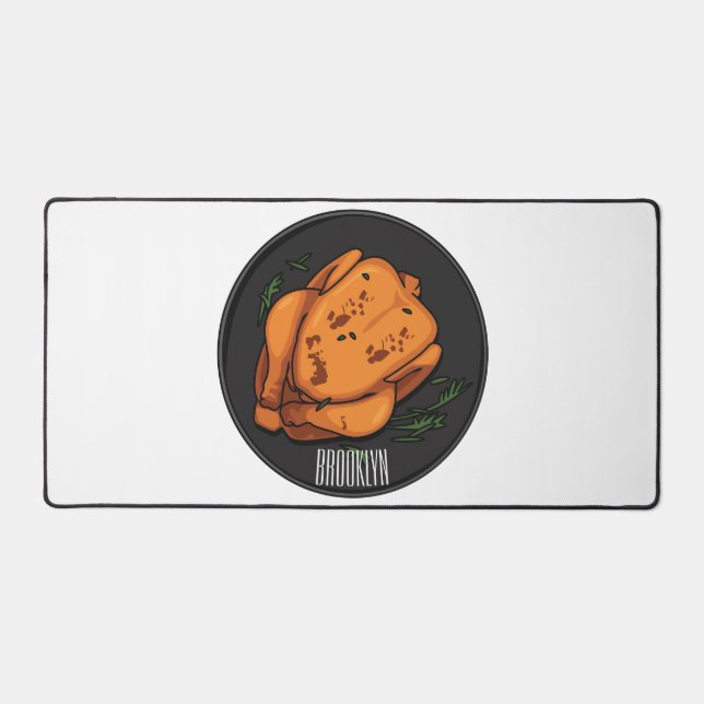 Cartoon-Darstellung von Hähnchen Schreibtischunterlage (Vorderseite)