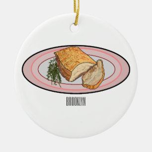 Cartoon-Darstellung von Schweinebauch Keramik Ornament