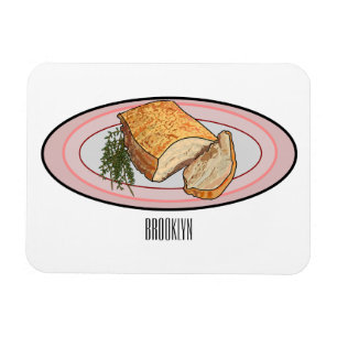 Cartoon-Darstellung von Schweinebauch Magnet