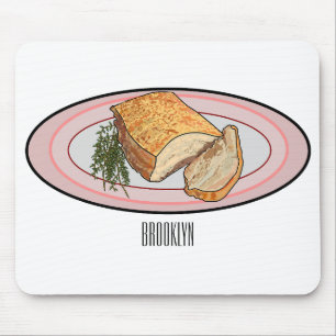 Cartoon-Darstellung von Schweinebauch Mousepad