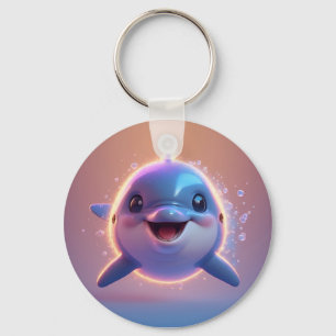 🐬 Cartoon-Delfin Süßes Ozeantier Geschenk Schlüsselanhänger