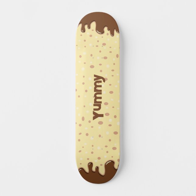 Cartoon, der den Kuchen mit Namen tropft Skateboard (Vorderseite)