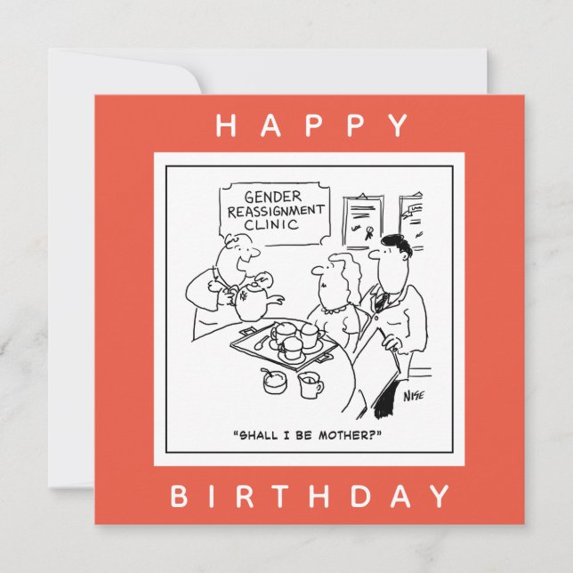 Cartoon der Geschlechtszuweisung Karte (Vorderseite)