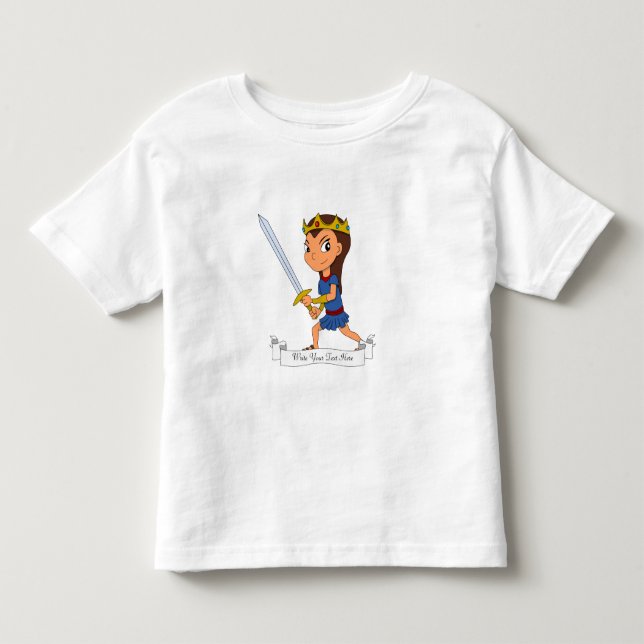 Cartoon der Kriegerprinzessin Kleinkind T-shirt (Vorderseite)