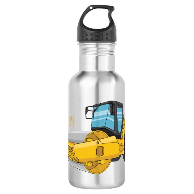 Cartoon der Straßenwalze Edelstahlflasche (Vorderseite)