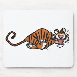 Cartoon, der Tigermousepad läuft Mousepad