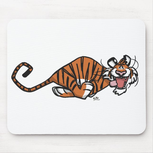 Cartoon, der Tigermousepad läuft Mousepad (Vorne)