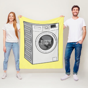 Cartoon der Waschmaschine Fleecedecke