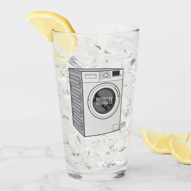 Cartoon der Waschmaschine Glas (Vorderseite Ice)