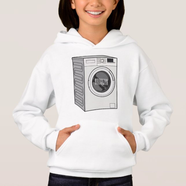 Cartoon der Waschmaschine Hoodie (Vorderseite)