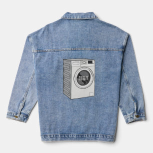 Cartoon der Waschmaschine Jeansjacke