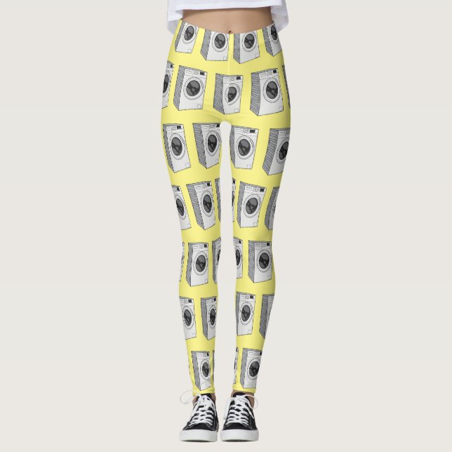Cartoon der Waschmaschine Leggings (Vorderseite)