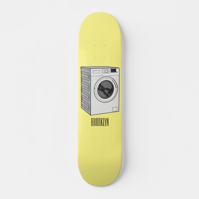 Cartoon der Waschmaschine Skateboard (Vorne)