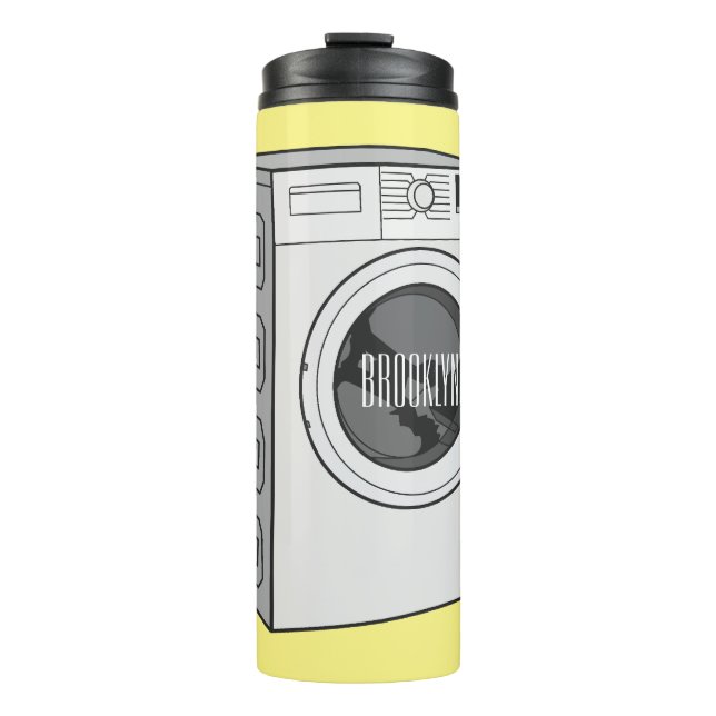 Cartoon der Waschmaschine Thermosbecher (Vorderseite)