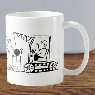 Cartoon des AbrissAN Kaffeetasse
