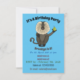 Cartoon des Affen Einladung