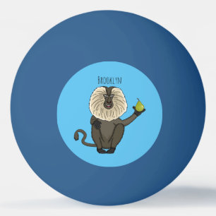 Cartoon des Affen Tischtennisball