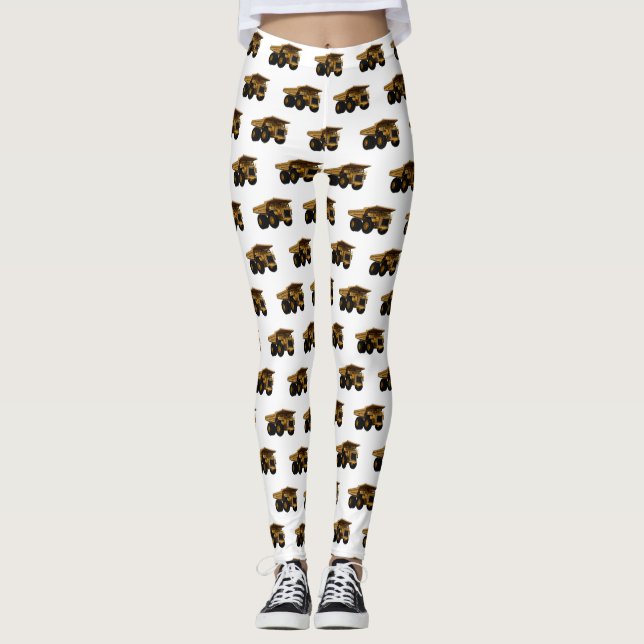 Cartoon des Lastkraftwagens Leggings (Vorderseite)