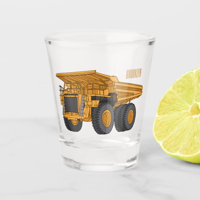 Cartoon des Lastkraftwagens Schnapsglas (Vorderseite)