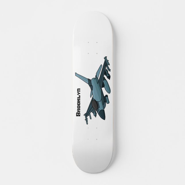 Cartoon des militärischen Kampfflugzeugs Flugzeug Skateboard (Vorne)
