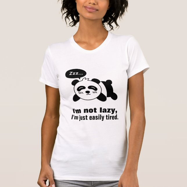 Cartoon des niedlichen Schlafenpandas T-Shirt (Vorderseite)